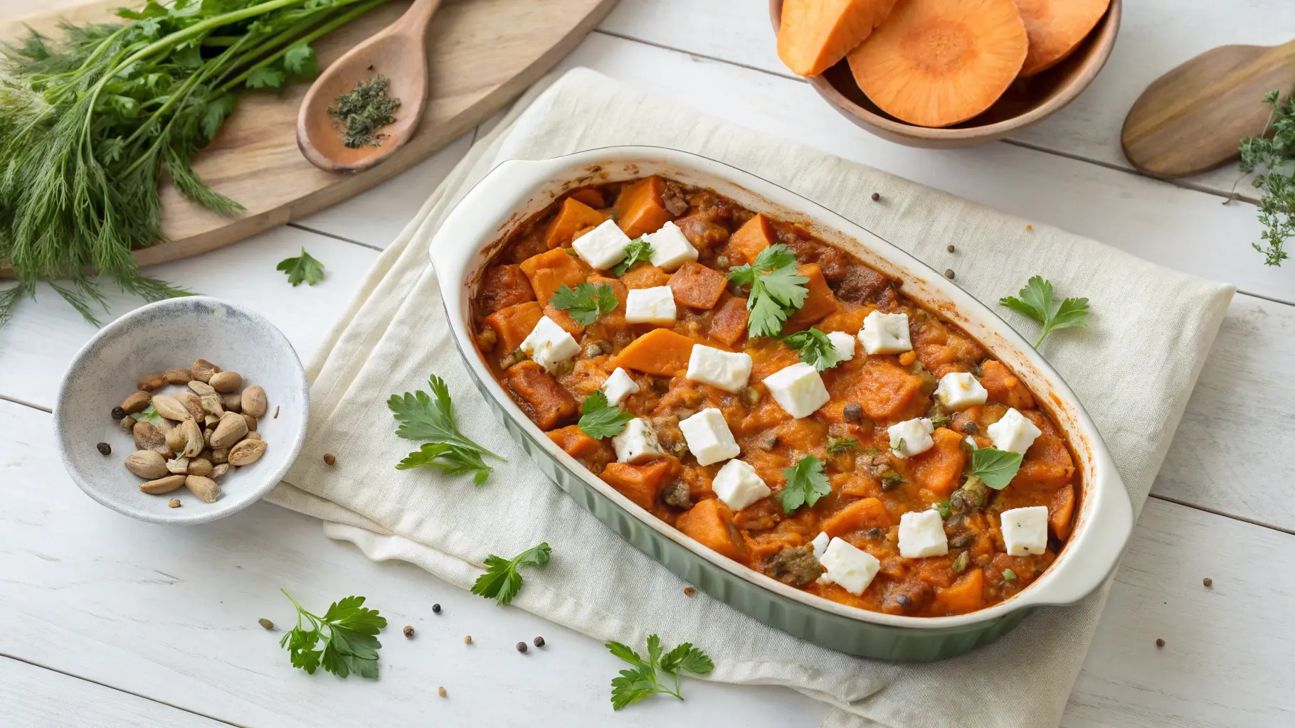 Süßkartoffel-Hackfleisch-Auflauf mit Feta: Ein Gesunder Genuss