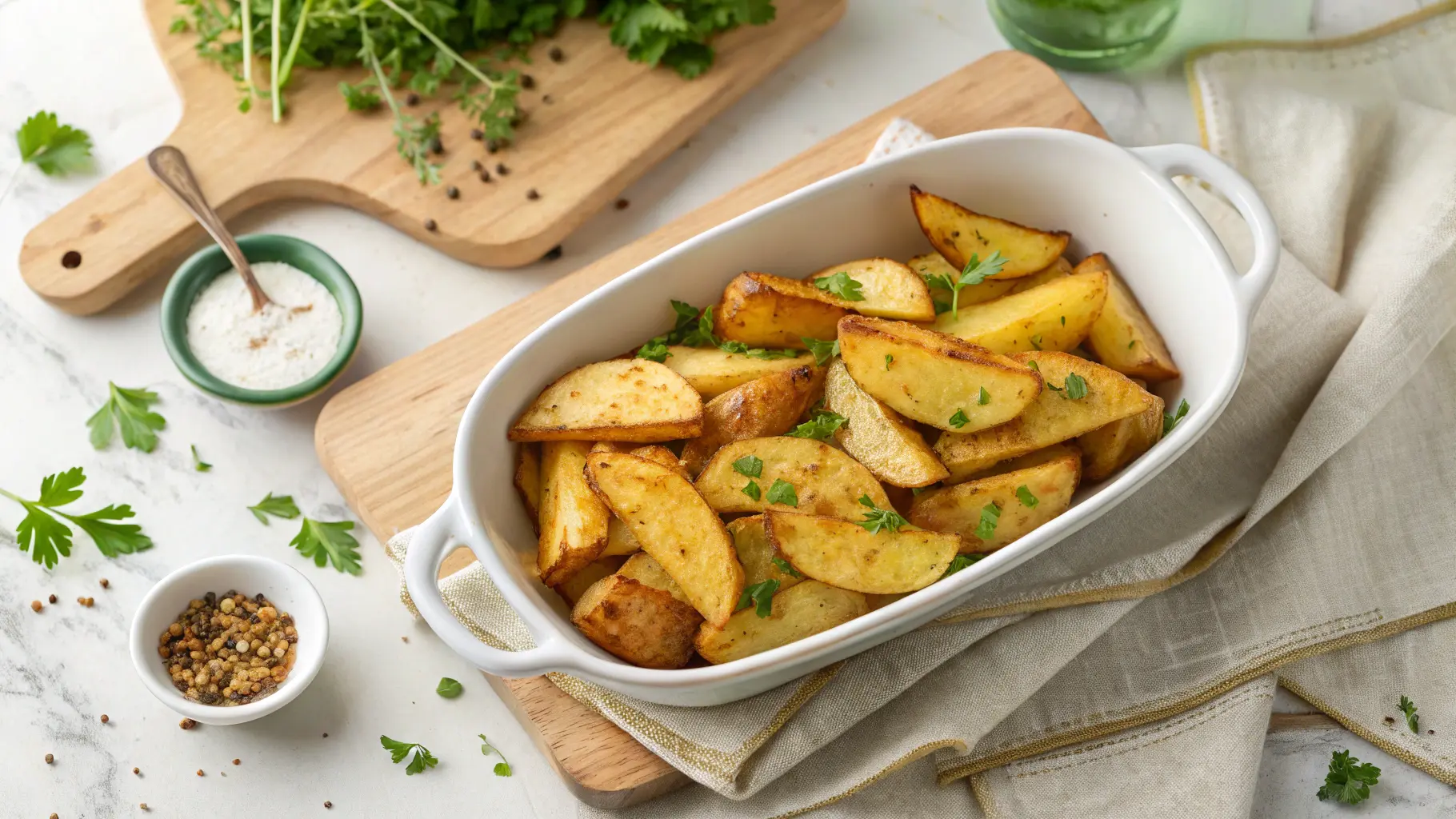 Krosse Ofen-Potato Wedges: Knusprige Kartoffelglücksmomente