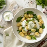 Knuspriger Gnocchi-Salat mit Joghurt-Dressing