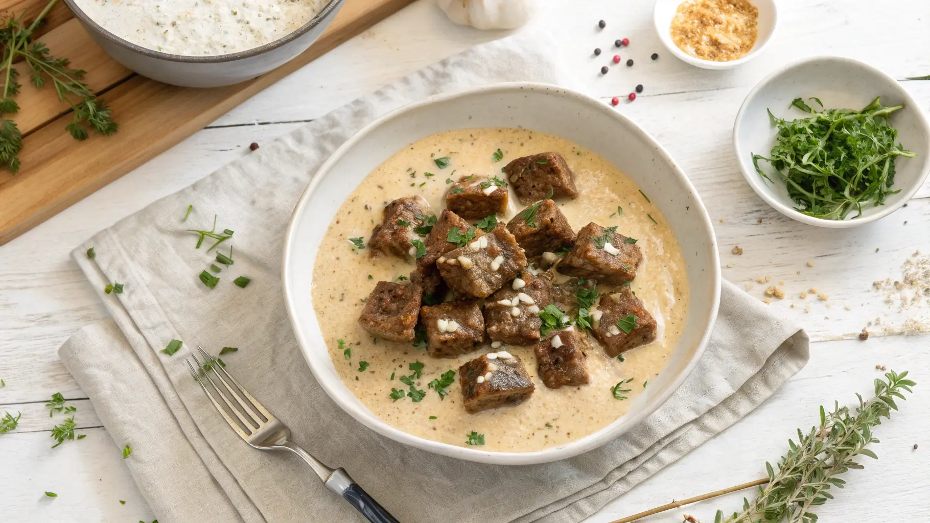 Zarte Steakwürfel in verführerischer Parmesan-Sauce: Ein Unglaublich Köstliches Rezept