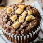 Gesunde Erdnussbutter Bananen Muffins
