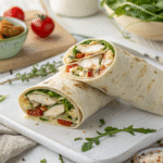 Hähnchen-Ranch-Wraps
