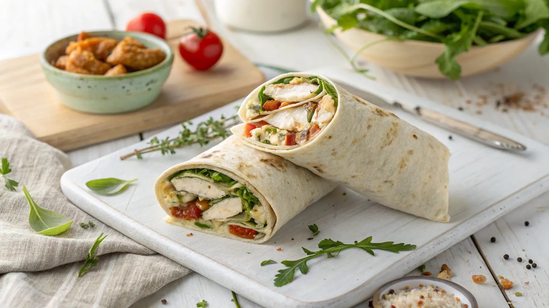 Hähnchen-Ranch-Wraps: Ein Frühlingshafter Genuss
