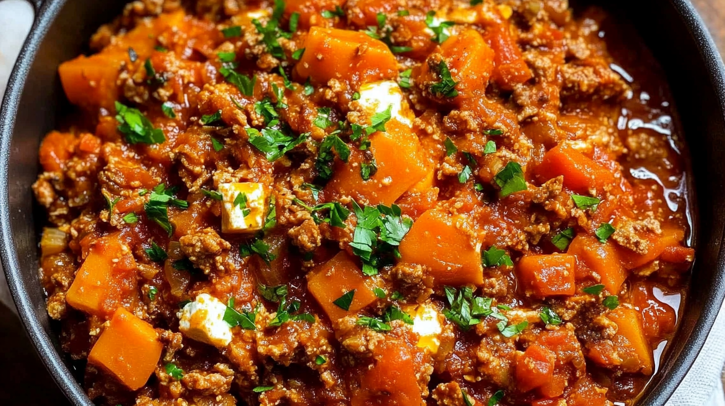 Kürbis-Hackfleisch-Pfanne mit Feta – Ein Herbstliches Soulfood-Gericht